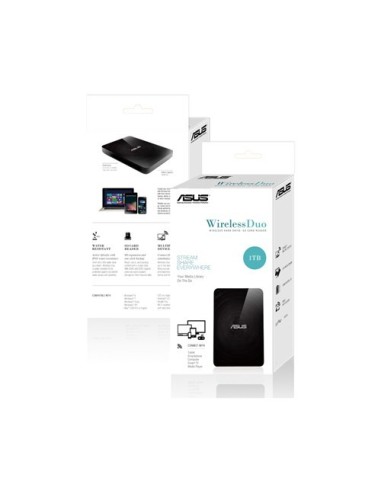 ASUS 1TB Wireless Duo disco rigido esterno Wi-Fi 1000 GB Nero