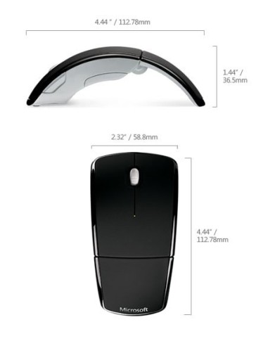 Microsoft Arc mouse RF Wireless Laser 1200 DPI