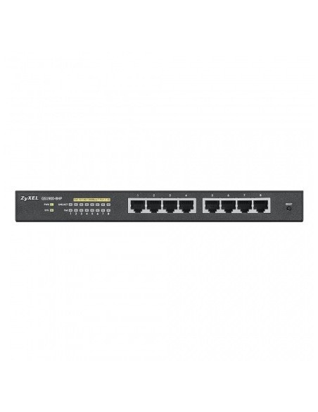 Zyxel GS1900-8HP Gestito L2 Gigabit Ethernet (10 100 1000) Supporto Power over Ethernet (PoE) Nero