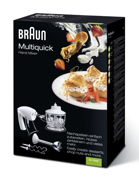Braun MULTIQUICK 1050 sbattitore Sbattitore manuale 500 W Blu, Bianco
