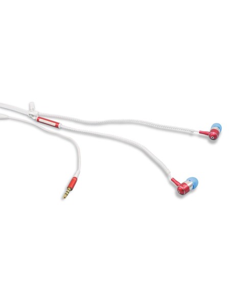 Conceptronic CZIPHEADPHRW cuffia e auricolare Cablato In-ear Musica e Chiamate Blu, Rosso, Bianco