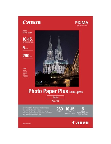Canon carta fotografica Plus Semi-gloss SG-201 10x15 cm - 5 fogli
