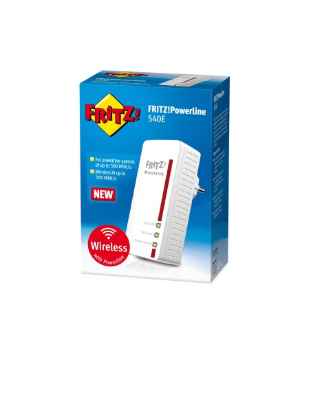 AVM FRITZ!Powerline 540E International 500 Mbit s Collegamento ethernet LAN Wi-Fi Bianco 1 pz