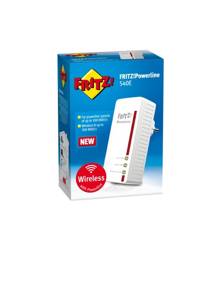 AVM FRITZ!Powerline 540E International 500 Mbit s Collegamento ethernet LAN Wi-Fi Bianco 1 pz