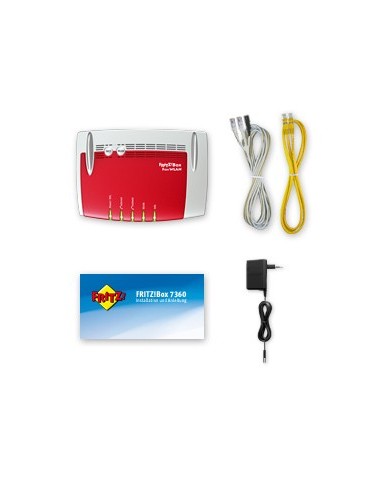 AVM FRITZ!Box 7360 International router wireless Gigabit Ethernet Dual-band (2.4 GHz 5 GHz) 3G Rosso, Argento