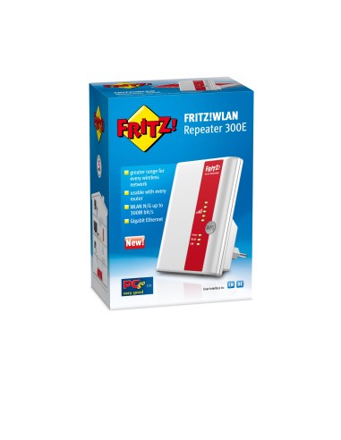 AVM FRITZ!WLAN Repeater 300E International Ripetitore di rete 1000 Mbit s Rosso, Bianco