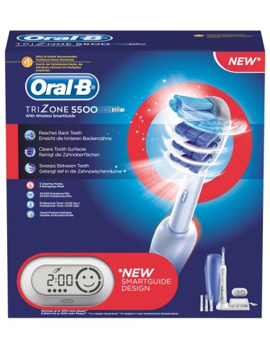 Oral-B TriZone 5500 Adulto Argento, Bianco