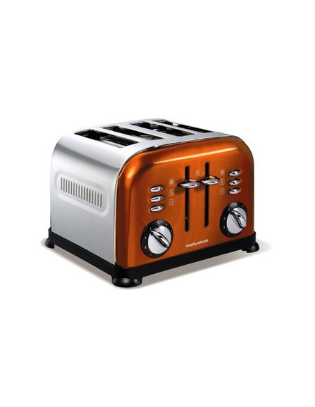 Morphy Richards 44744 tostapane 4 fetta e 950 W Arancione, Acciaio inossidabile