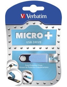Verbatim Micro+ USB Drive 16 GB unità flash USB USB tipo A 2.0 Nero, Blu 2