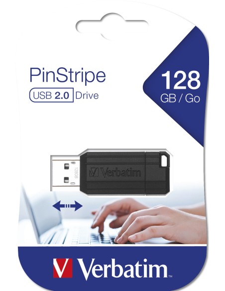 Verbatim PinStripe - Memoria USB da 128 GB - Nero