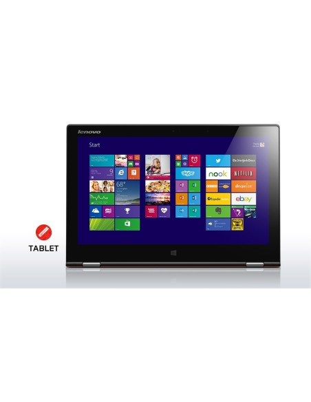 Lenovo IdeaPad Yoga 2 Pro Ibrido (2 in 1) 33,8 cm (13.3") Full HD Intel® Core™ i5 8 GB DDR3L-SDRAM 128 GB SSD Windows 8.1 Nero,