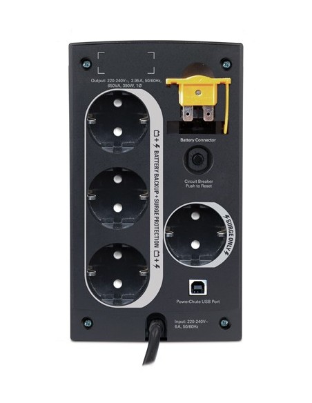 APC BX650CI-GR gruppo di continuità (UPS) 0,65 kVA 390 W 4 presa(e) AC