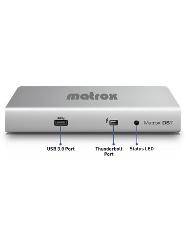 Matrox DS1 DVI Thunderbolt docking station Cablato Argento