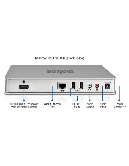 Matrox DS1 HDMI Thunderbolt docking station Cablato Argento