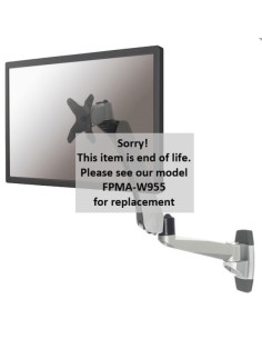 Neomounts by Newstar FPMA-W970 supporto da tavolo per Tv a schermo piatto 61 cm (24") Argento