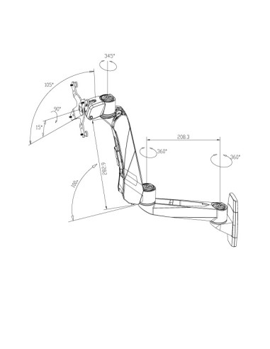 Neomounts by Newstar FPMA-W970 supporto da tavolo per Tv a schermo piatto 61 cm (24") Argento