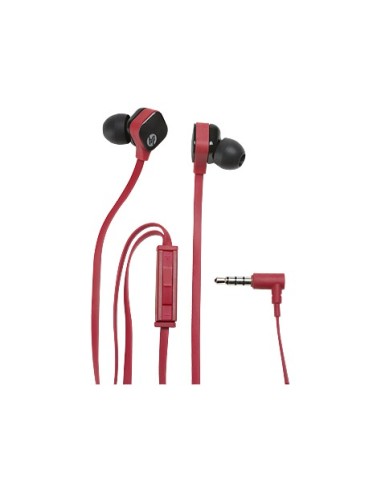 HP H2300 Auricolare Cablato In-ear Musica e Chiamate Nero, Rosso