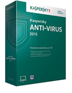 Kaspersky Lab Anti-Virus 2015, 3u, 1Y, ITA Licenza completa 3 licenza e 1 anno i