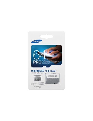 Samsung 64GB, MicroSDXC PRO UHS Classe 10