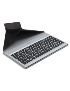 Acer NP.KBD1A.00M tastiera per dispositivo mobile Nero, Argento Bluetooth