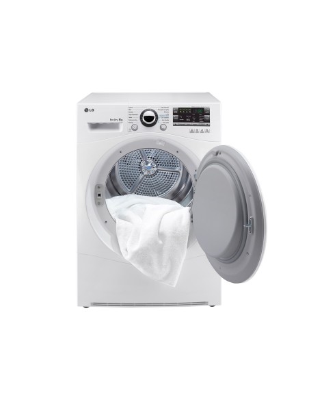 LG RC8055AH6M asciugatrice Libera installazione Caricamento frontale 8 kg A++ Bianco