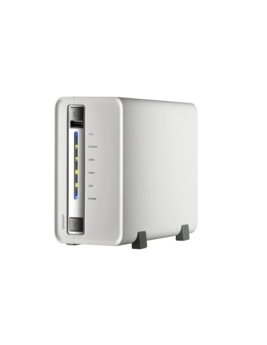 QNAP TS-212-E server NAS e di archiviazione Mini Tower Collegamento ethernet LAN Bianco 6281