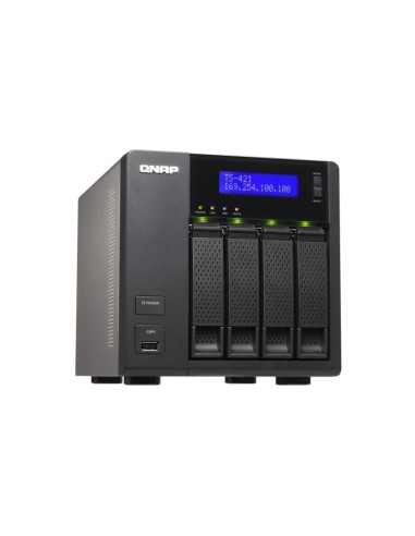 QNAP TS-421 server NAS e di archiviazione Tower Collegamento ethernet LAN Nero
