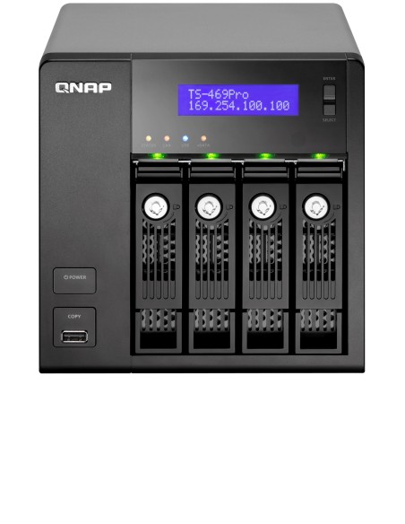QNAP TS-469 PRO server NAS e di archiviazione Tower Nero