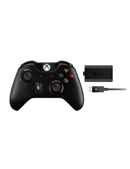 Microsoft Xbox One Wireless Controller & Play and Charge Kit Nero Gamepad