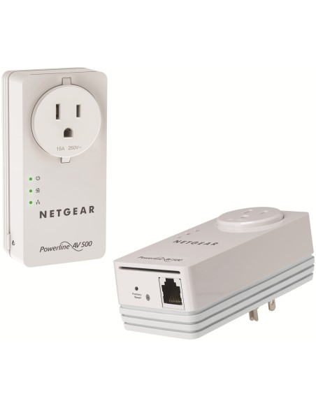 Netgear Powerline 500 PassThru 500 Mbit s Collegamento ethernet LAN Bianco 2 pz