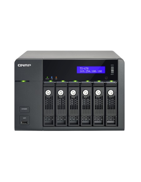 QNAP TS-670 server NAS e di archiviazione Tower Collegamento ethernet LAN Nero