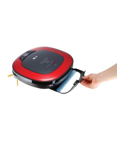 LG VR6260LV aspirapolvere robot Senza sacchetto Nero, Rosso