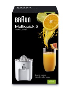 Braun Multiquick MPZ 22 spremiagrumi elettrico 60 W Acciaio inossidabile, Bianco 2