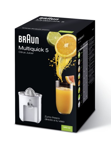 Braun Multiquick MPZ 22 spremiagrumi elettrico 60 W Acciaio inossidabile, Bianco