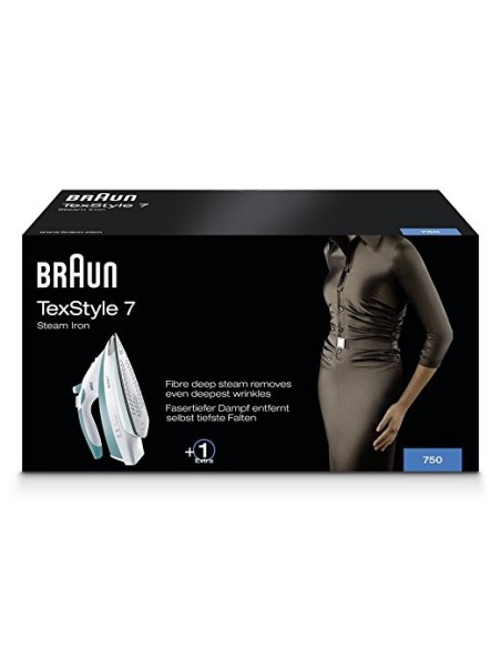 Braun TexStyle 7 750 Ferro da stiro a secco e a vapore Saphir 2400 W Verde, Bianco