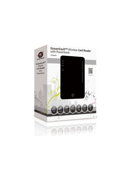 Conceptronic StreamVault Lettore di schede wireless con Power Bank