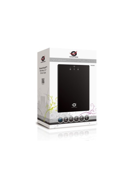 Conceptronic CSVW25DC contenitore di unità di archiviazione Box esterno HDD Nero 2.5"