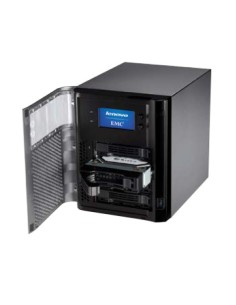 Lenovo TotalStorage Series EMC px4-300d 0TB Diskless NAS Desktop Collegamento ethernet LAN Nero, Argento D525 2