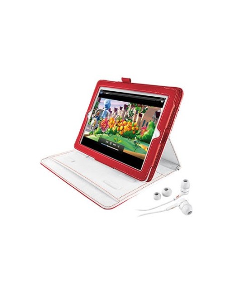 Trust 19107 custodia per tablet Custodia a libro Rosso, Bianco