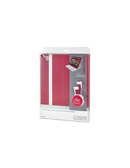 Trust 19107 custodia per tablet Custodia a libro Rosso, Bianco