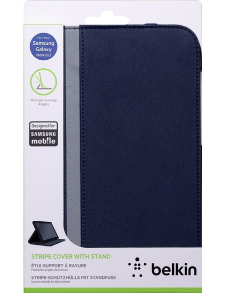 Belkin Cinema Stripe Multi Angle Case custodia per cellulare 20,3 cm (8") Custodia a libro Blu