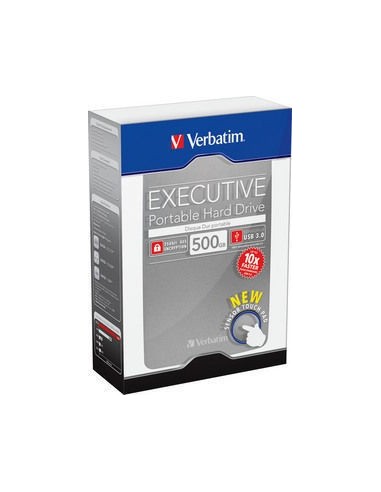 Verbatim Executive disco rigido esterno 500 GB Argento