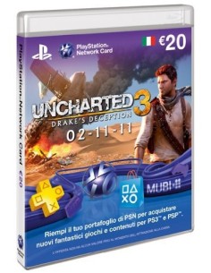 Sony PSN Card  Uncharted 3, 20 Eu, IT