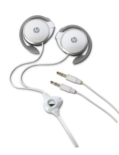 HP H2000 Auricolare Cablato A clip Musica e Chiamate Grigio, Bianco