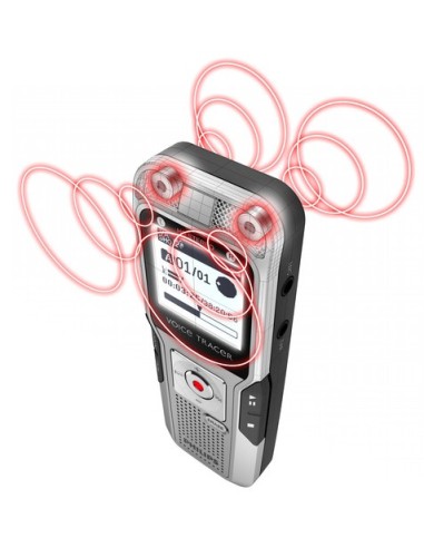 Philips Voice Tracer 3400 Memoria interna e scheda di memoria Nero, Argento
