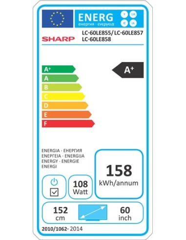 Sharp LC-60LE857E TV 152,4 cm (60") Full HD Wi-Fi Argento