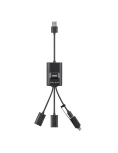 Belkin F4U046CW hub di interfaccia 480 Mbit s Nero