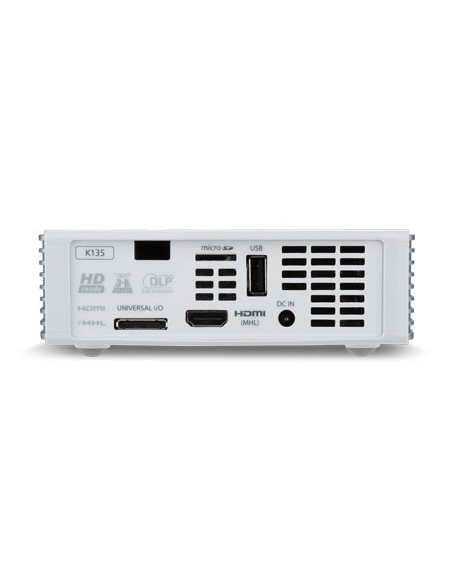 Acer Travel K135 videoproiettore Proiettore a raggio standard 500 ANSI lumen DLP WXGA (1280x800) Argento