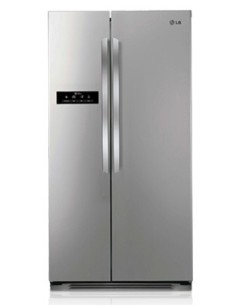 LG GSB325PVQV frigorifero side-by-side Libera installazione 532 L Grigio, Platino