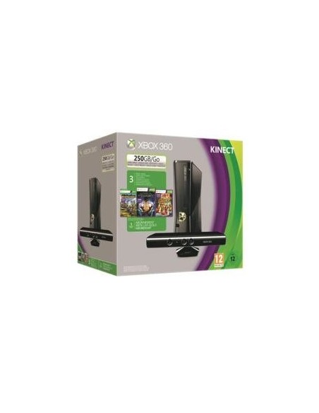 Microsoft Xbox 360, 250GB + Kinect + Fable  The Journey + Wreckateer + Kinect Adventures Wi-Fi Nero